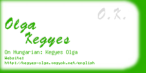 olga kegyes business card